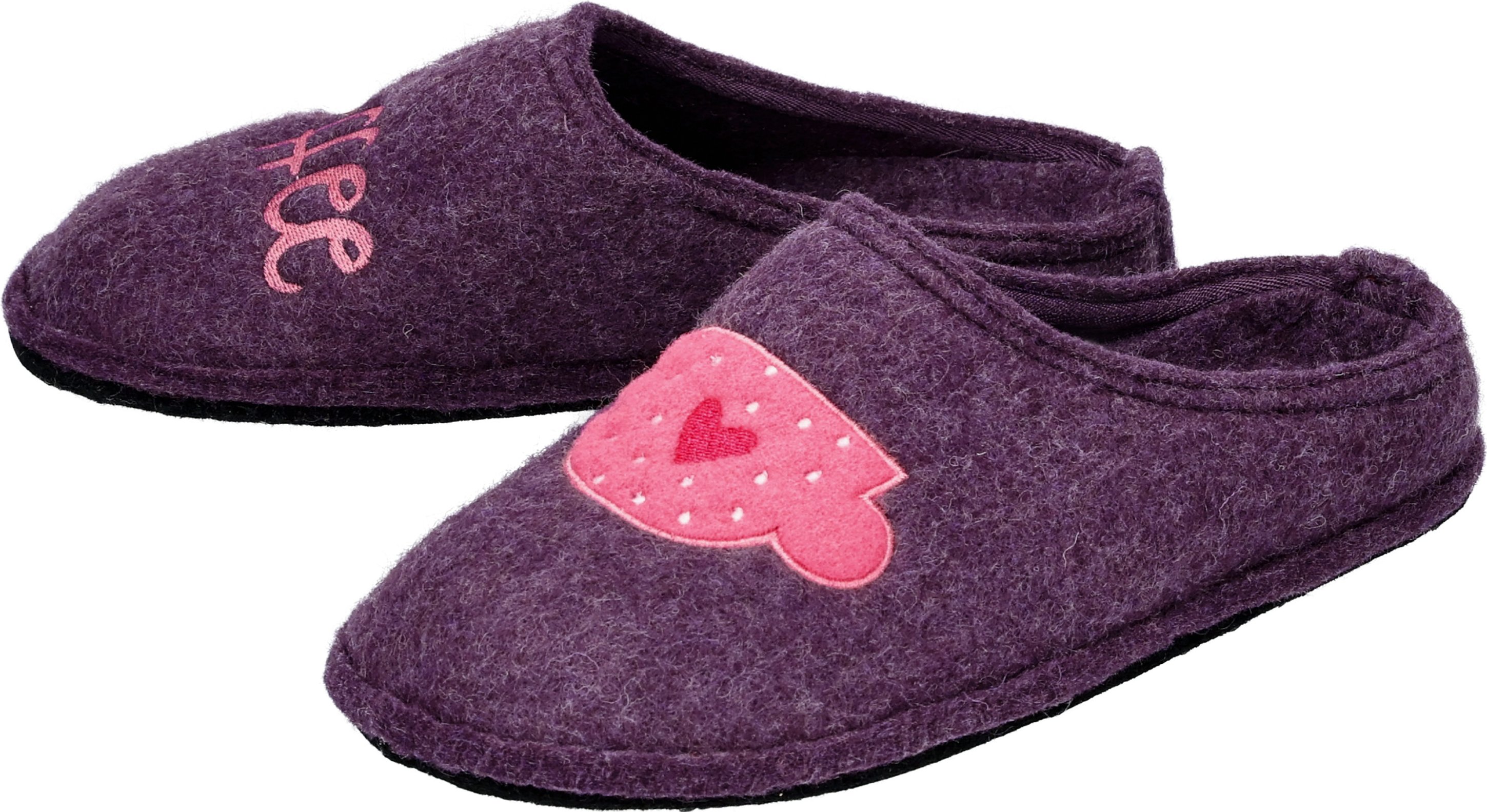 esmara® Damen Filzhausschuhe, mit hohem Wollanteil (Lila, 40)