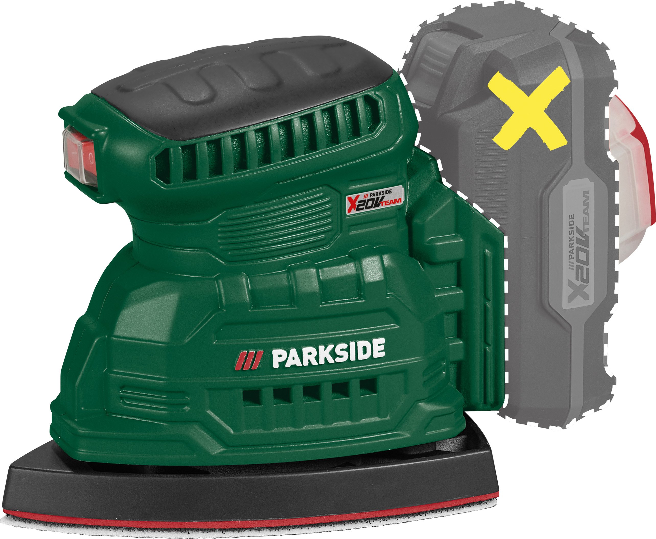 PARKSIDE® 20-Li B1 (ohne Akku und Ladegerät) (20V Akku-Multischleifer)