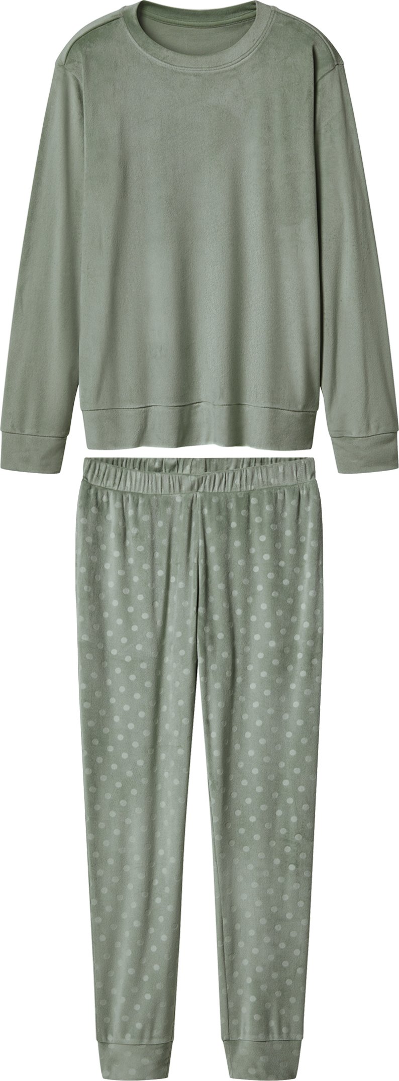 esmara® Damen Nicki-Pyjama (Grün, M(40/42))