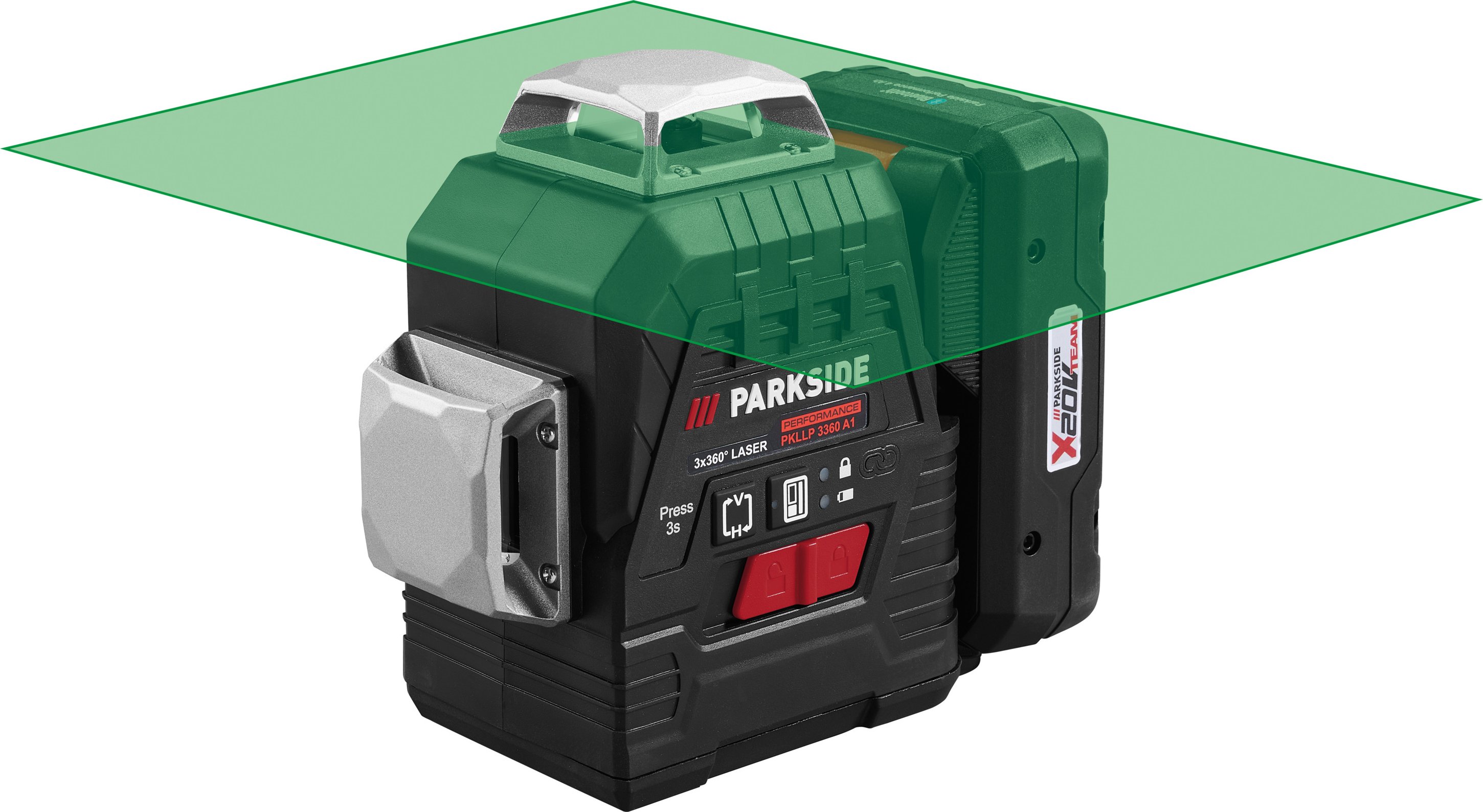 PARKSIDE PERFORMANCE® 20 V Akku-Kreuzlinienlaser »PKLLP 3360 A1«, mit Akku und Ladegerät