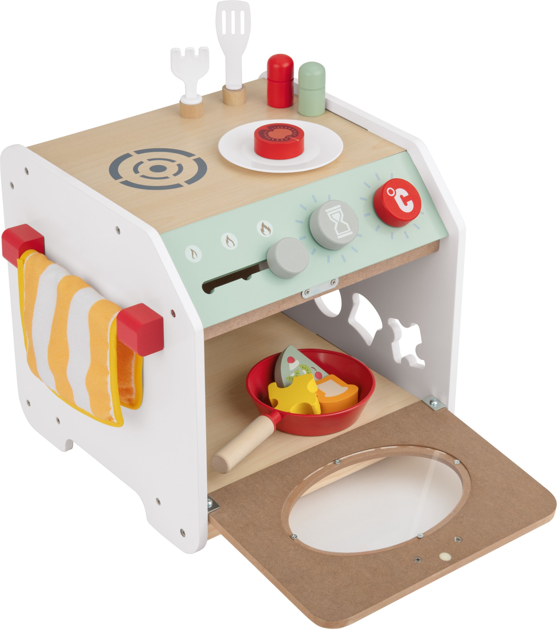 Playtive Holz Motorikwürfel Küche und Werkbank (Motorikwürfel Küche)