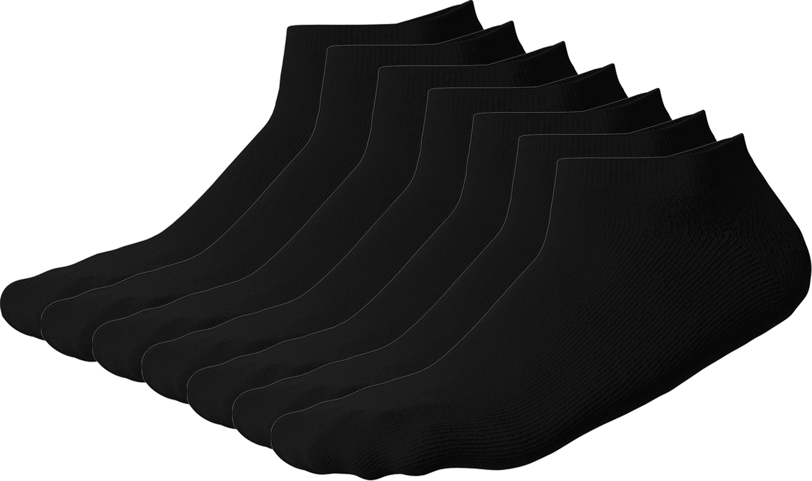 esmara Men Herren Sneakersocken, 7 Paar (Schwarz, 43-46)
