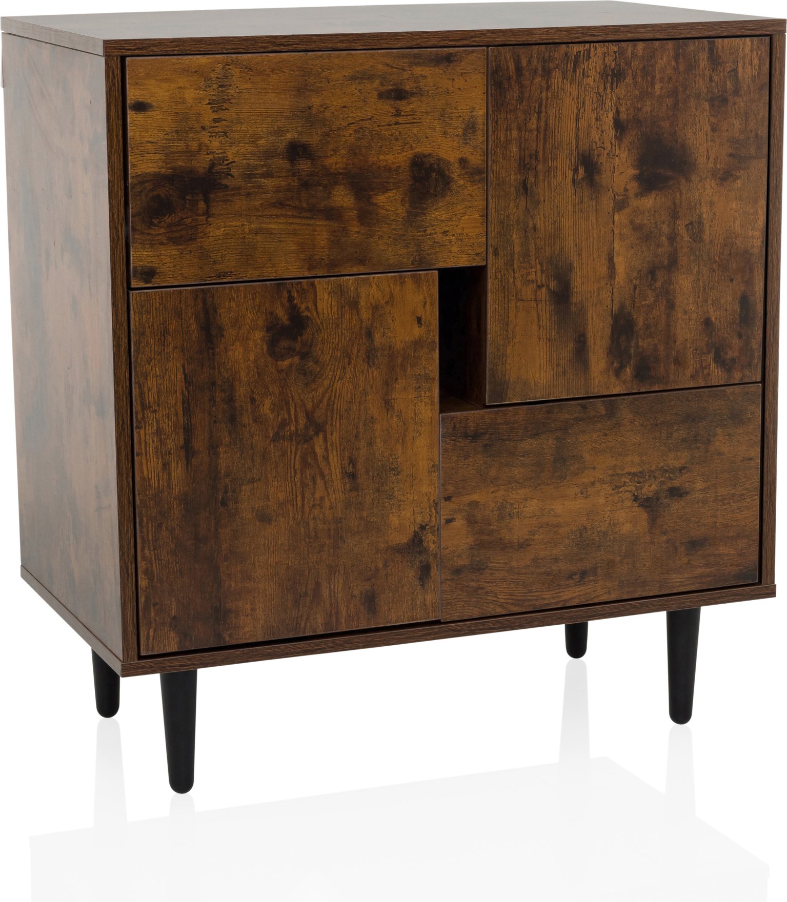 hjh OFFICE Sideboard / Kommode LYKKJA (räuchereiche)