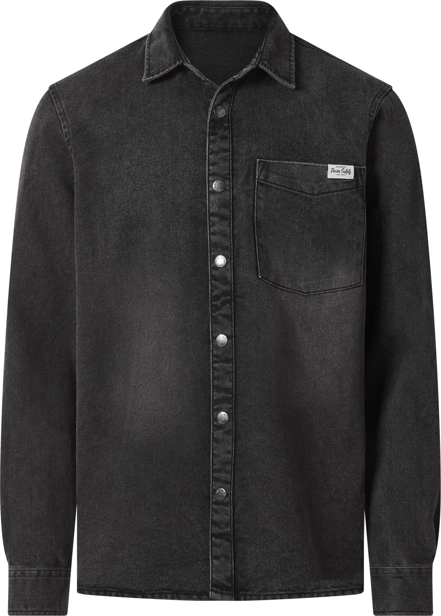 esmara Men Herren Freizeithemd Jeans Modern Fit (Schwarz, XL(43/44))