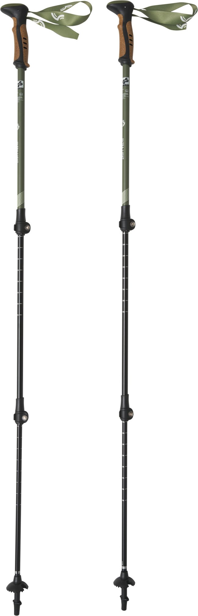 CRIVIT Trekking-Stöcke teleskopierbar, 2 Stück (Grün)