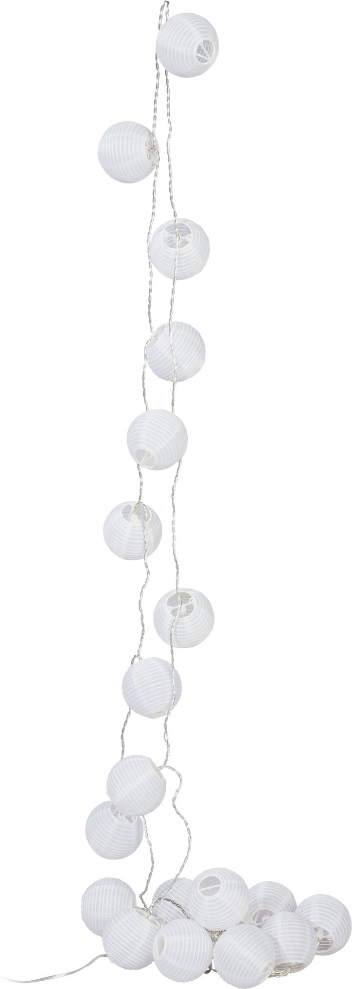 LIVARNO® Lichterkette Lampion, Glühbirne netzbetrieben 20 LED (Lampion weiß)