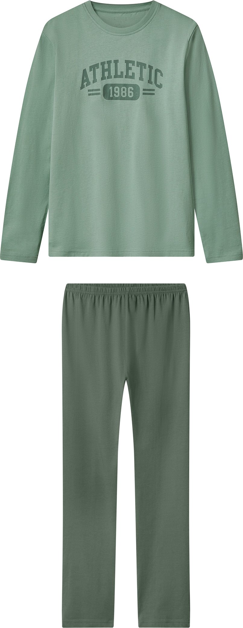 Esmara Kids Kinder Jungen Pyjama lang/lang (Grün, 134/140)