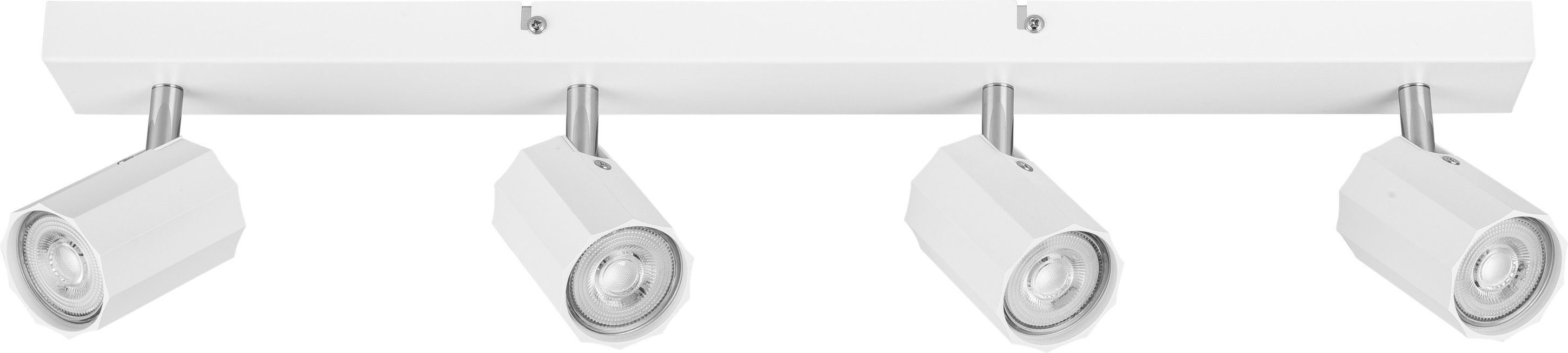 LIVARNO home Deckenschienenleuchte / Deckenstrahler, mit 4 neig- und schwenkbaren Spots (Deckenschienenleuchte, weiß)