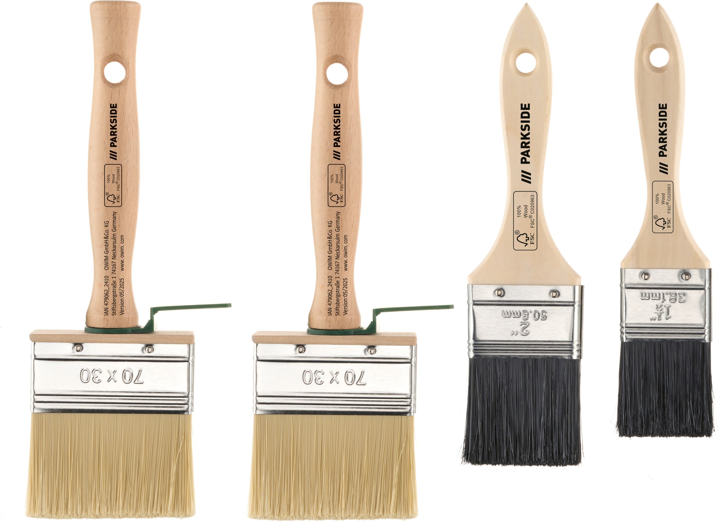 PARKSIDE® Pinsel-Set, 8-teilig / 4-teilig (Pinselset 4tlg.)