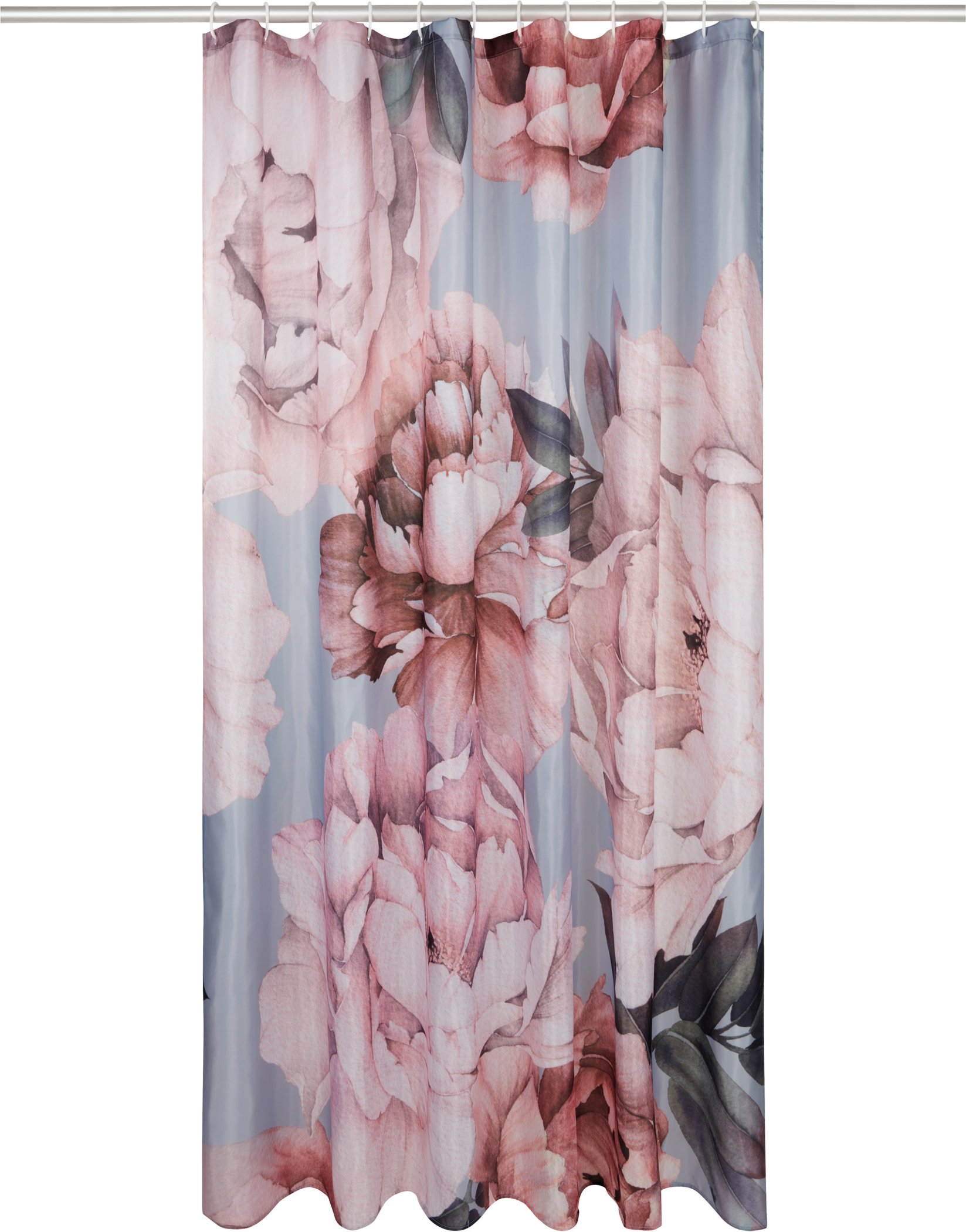 LIVARNO home Duschvorhang, aus pflegeleichtem Textil (Blumen)