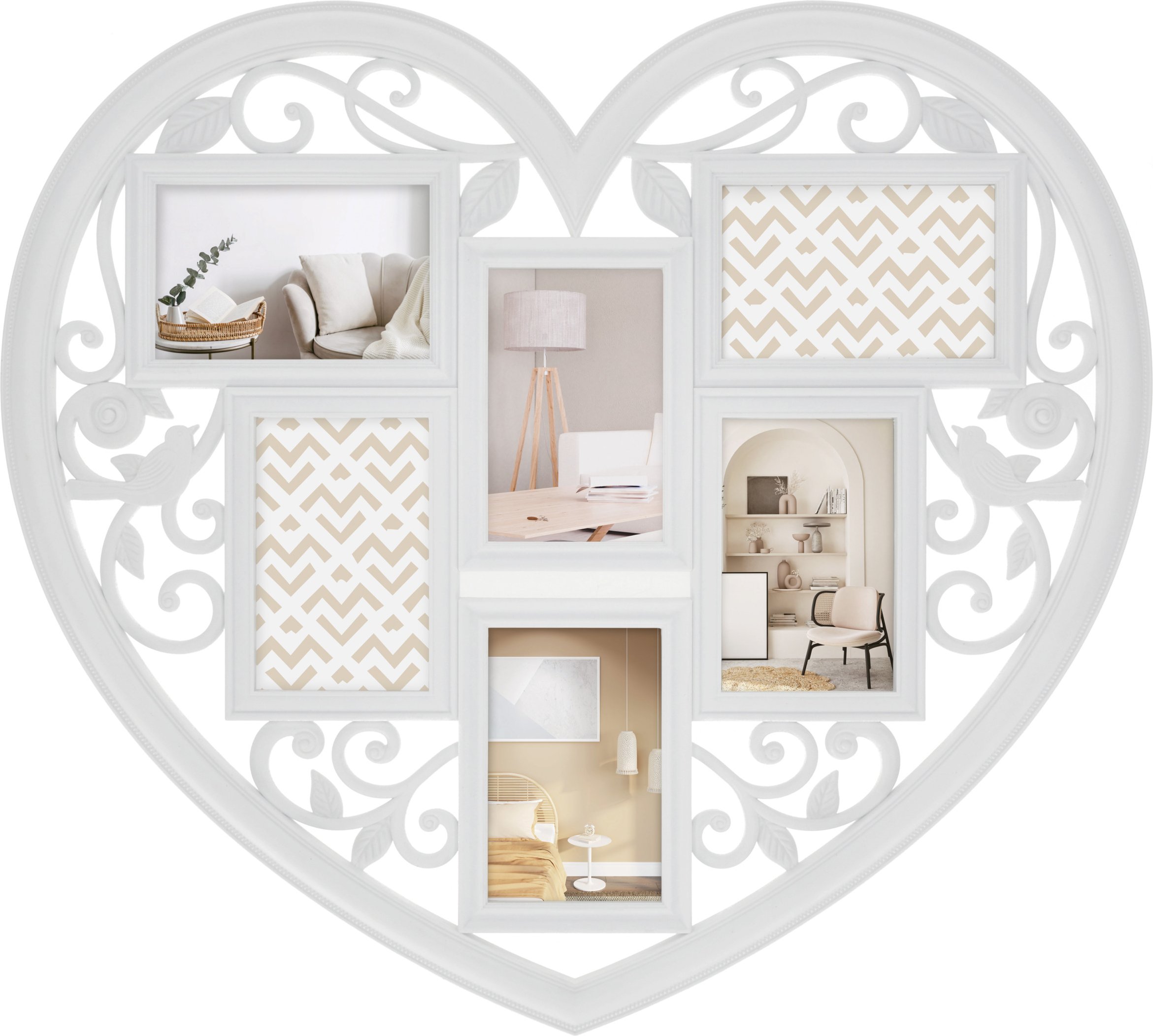 LIVARNO® Bilderrahmen Collage groß (Heart weiß)