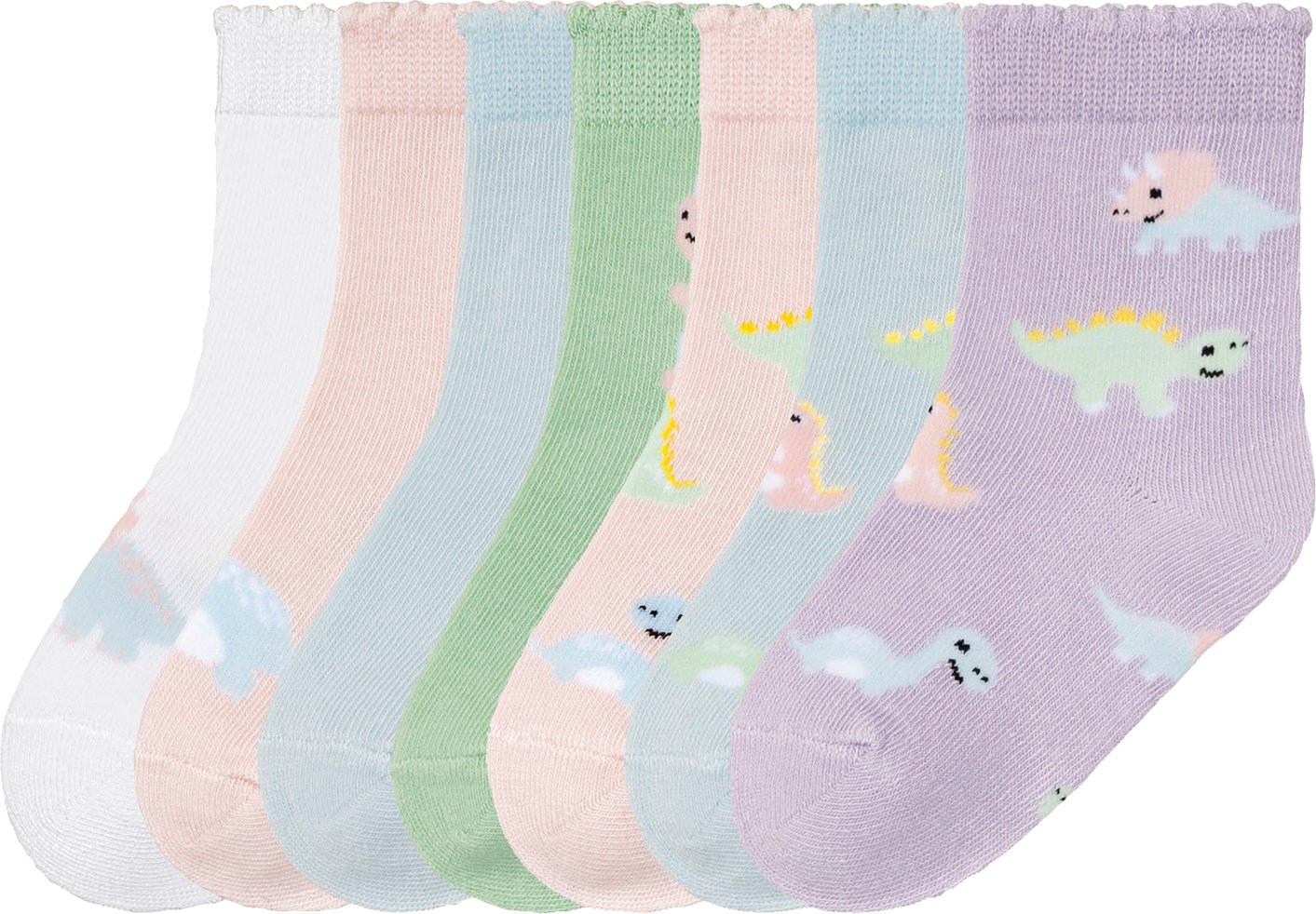 Thumbnail - lupilu® Kleinkinder Socken (19/22, blau/grün/rosa/weiß/lila)