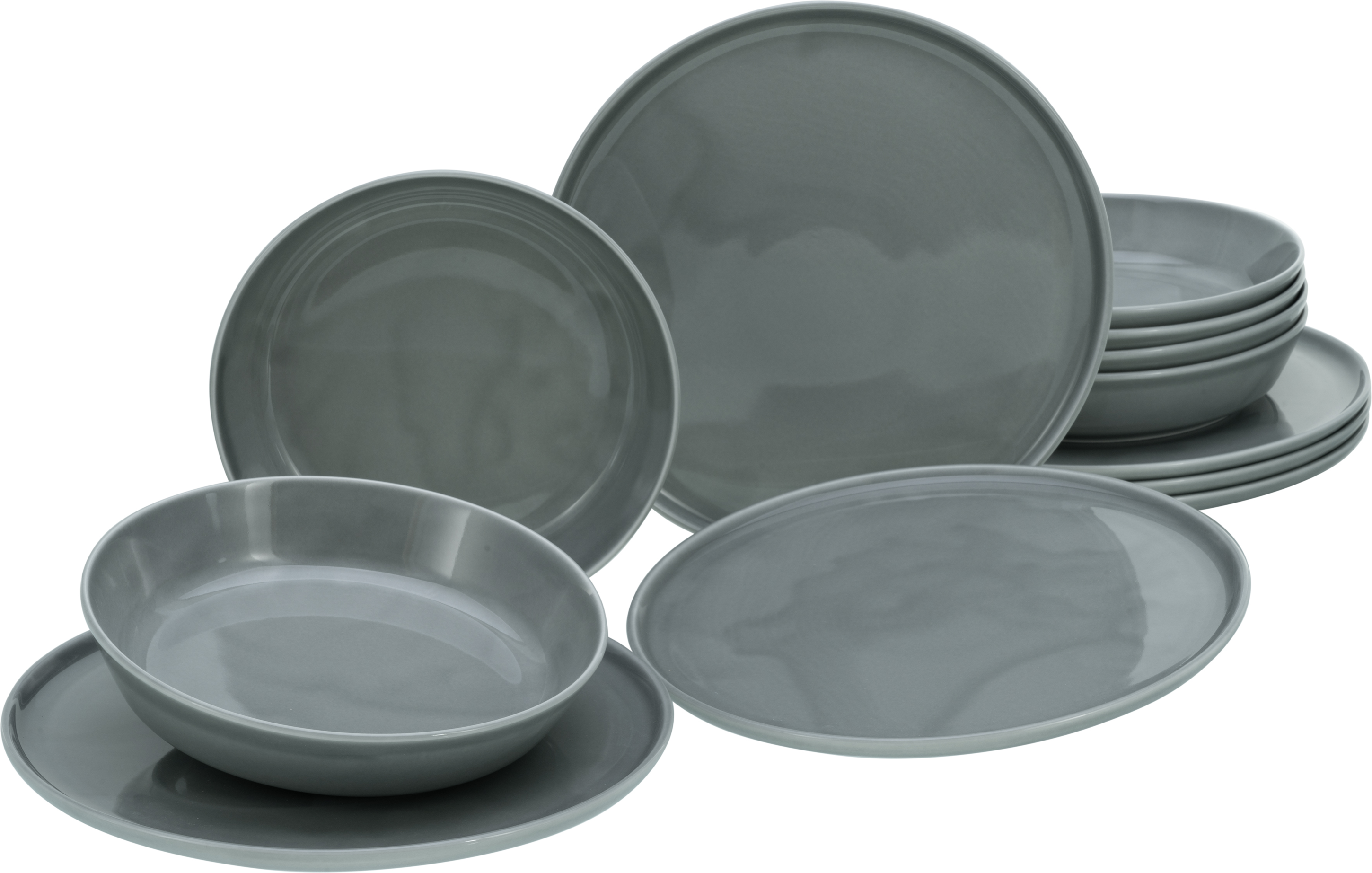 Thumbnail - Creatable Geschirrset »Chef Collection« (12-teiliges Tafelservice, Grau)