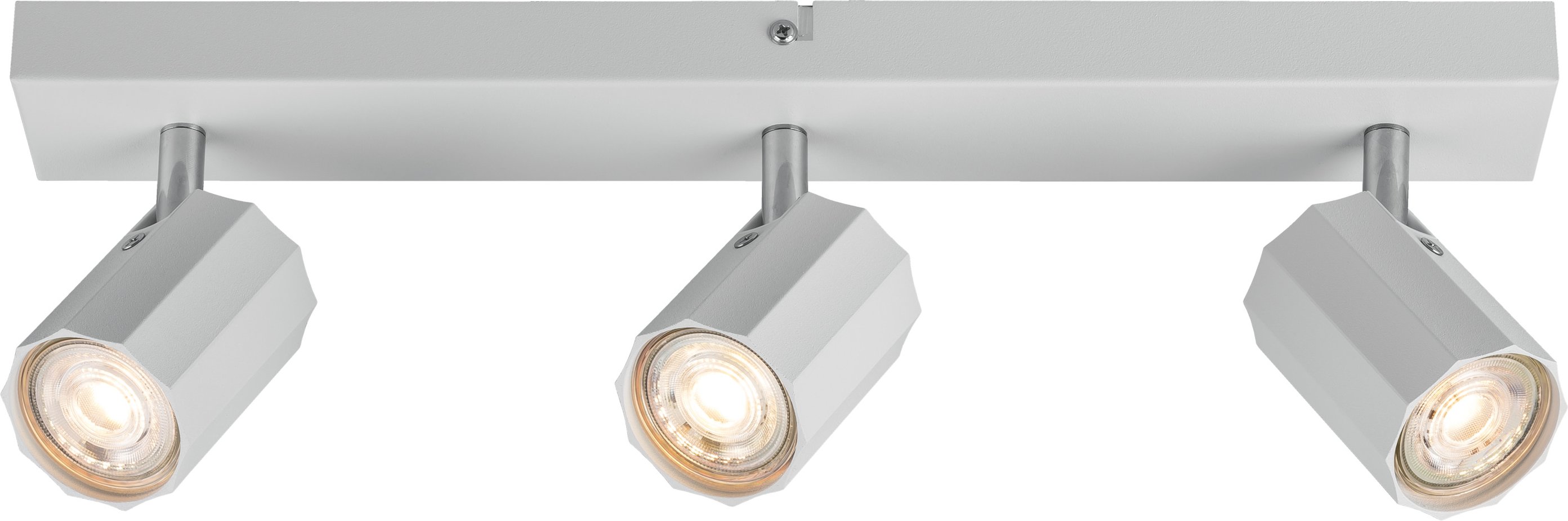 LIVARNO home Deckenstrahler / Schienenleuchte, mit 3 neig- und schwenkbaren Spots (Schienenleuchte, mattweiß)