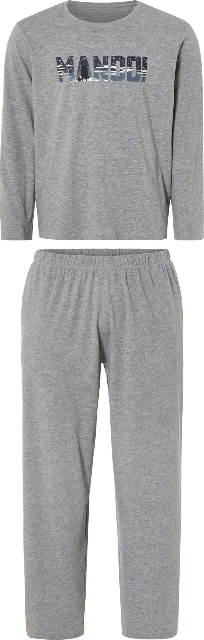 Thumbnail - Herren Pyjama Lizenz (Grau, XL(56/58))