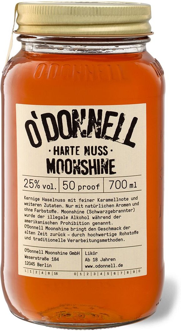 O`Donnel Moonshine Harte Nuss Likör 25% Vol