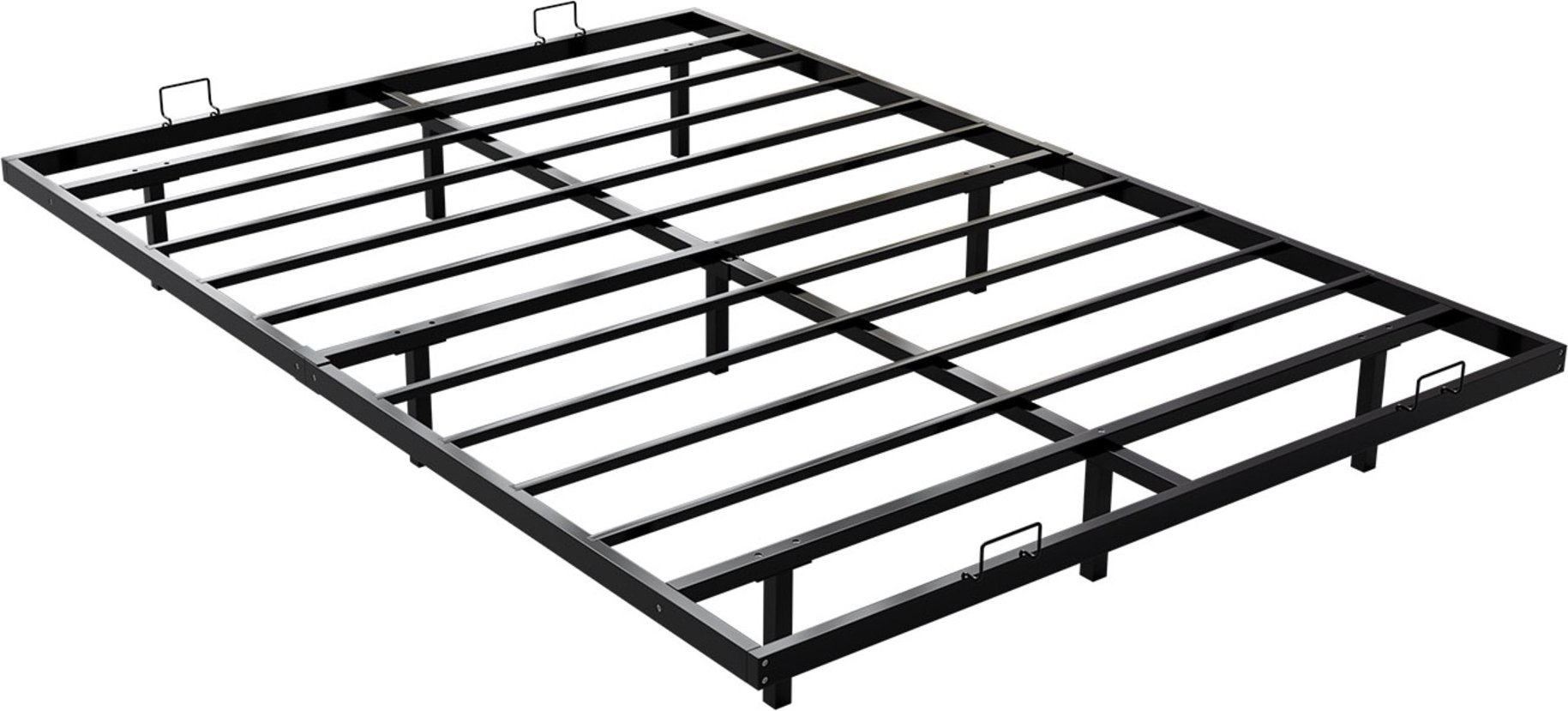 Juskys Metallbett Palamos mit LED (140 x 200 cm, Schwarz)