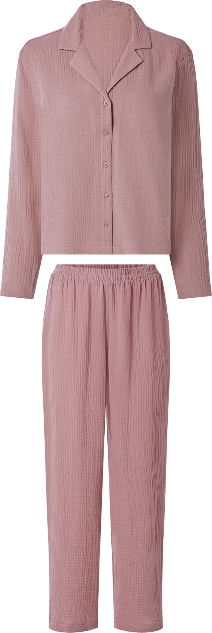 esmara® Damen Pyjama Musselin (Rose, S(36/38))