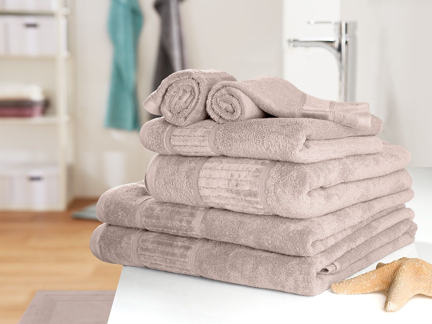 Gözze Duschtuch Bio 70 x 140 cm (Taupe)