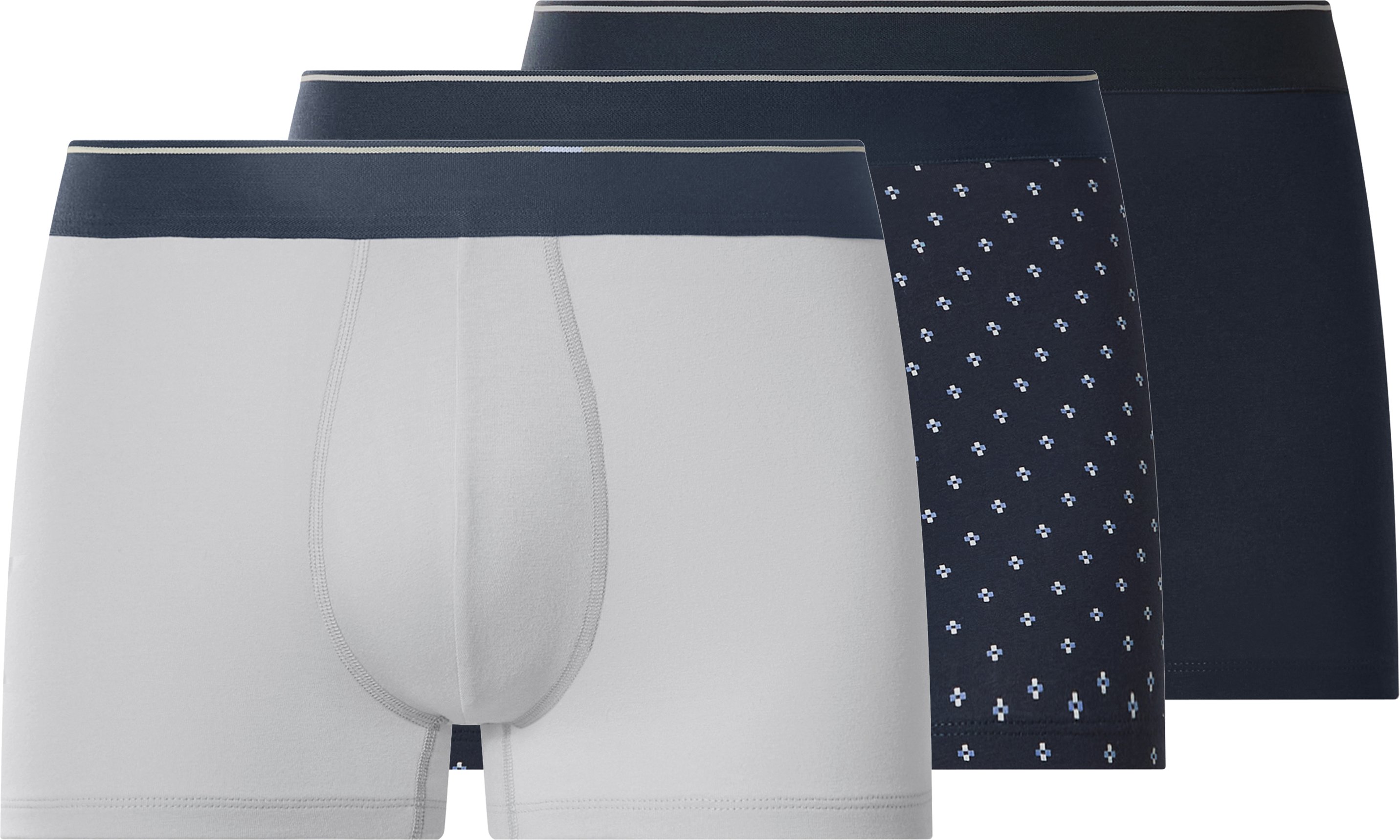 esmara Men Herren Boxer bunt, 3 Stück (navy/grau, 7/XL)