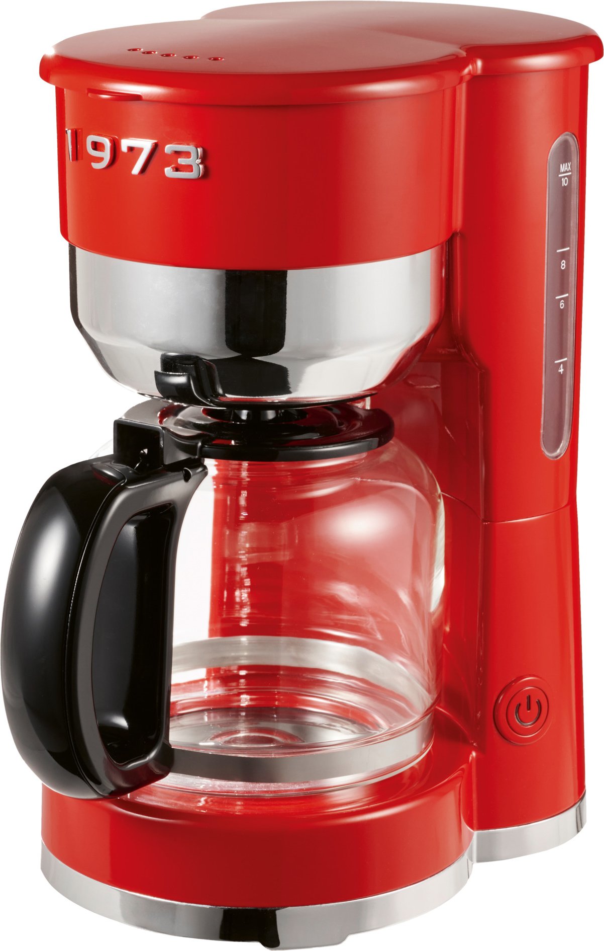 SILVERCREST® Kaffeemaschine Chrom Retro 1973 Rot SKMR 1000 A1