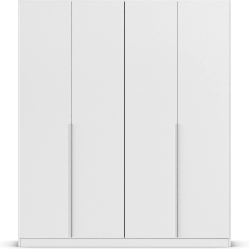 rauch ORANGE Drehtürenschrank Alabama (Premium-Zubehör, Weiß, Griffe Alufarben, 181 x 210 cm)