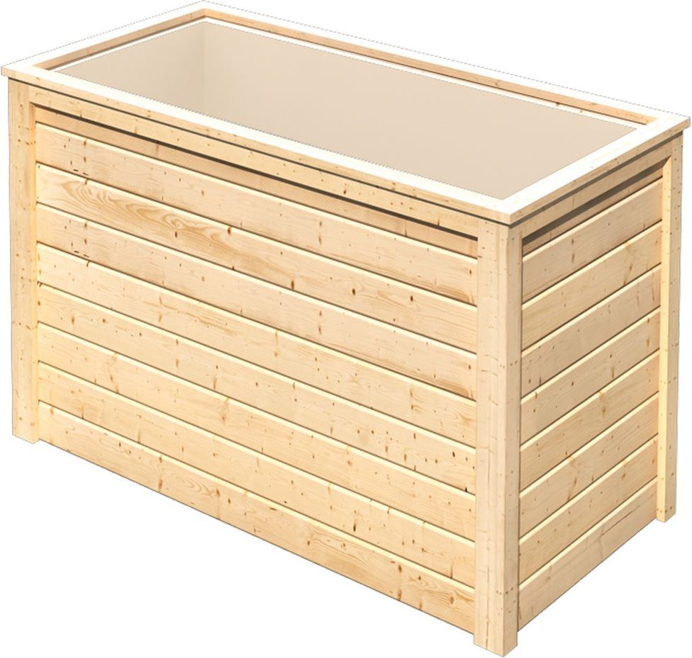 Karibu Hochbeet »Lyss«, aus Holz, mit Folie (naturbelassen, Mittel)