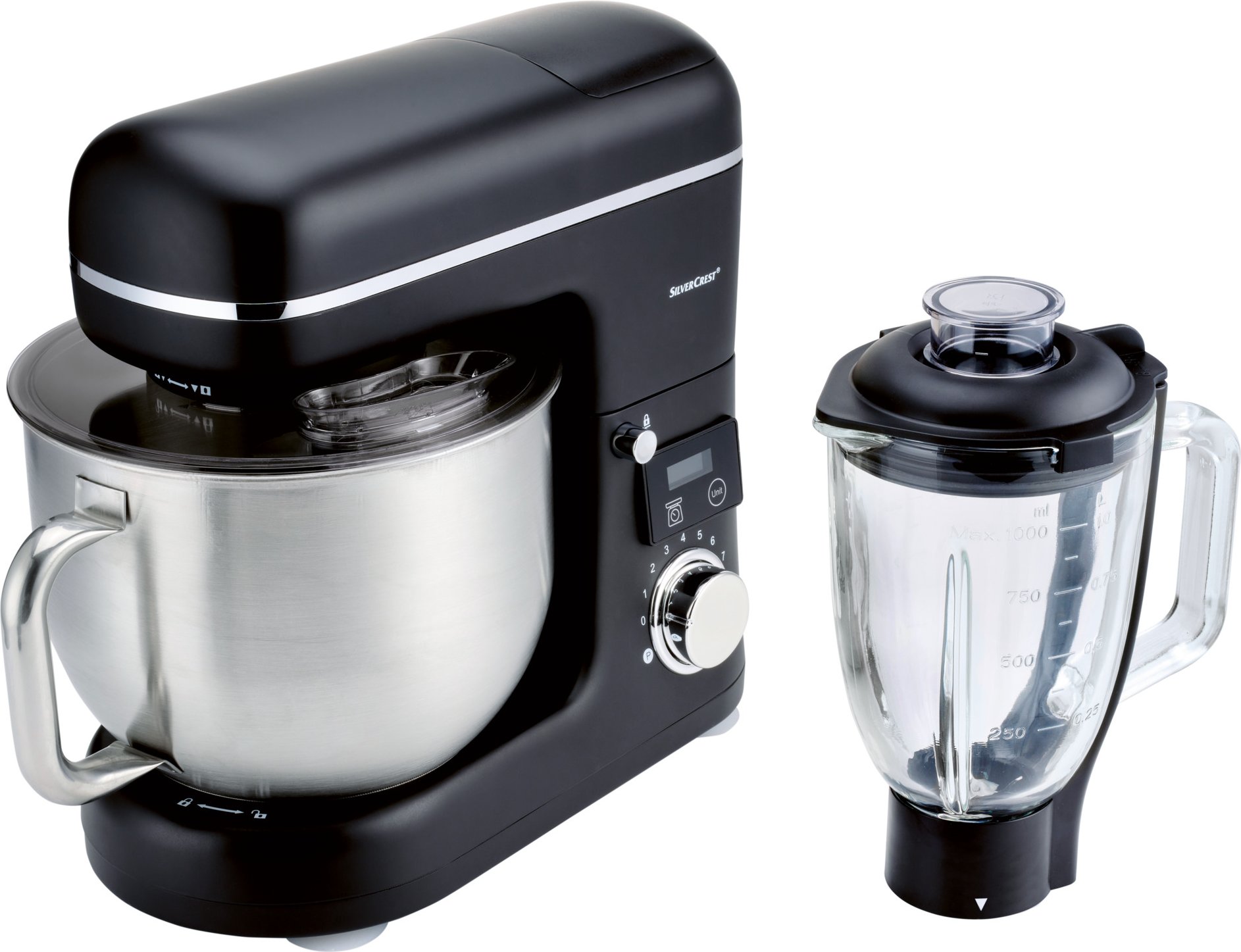 SILVERCREST® KITCHEN TOOLS Küchenmaschine SKMW 900 B2, schwarz, integrierte Waage