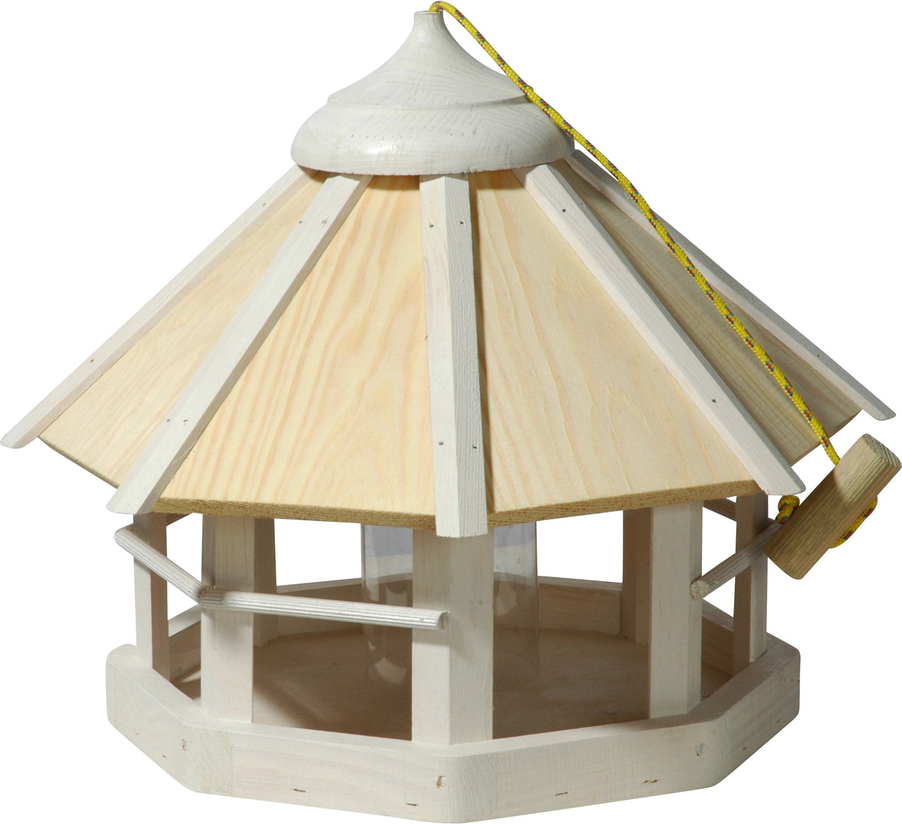 dobar Vogelhaus »Camouflage 2.0« mit Futtersilo, 6-eckig hängend, weiß