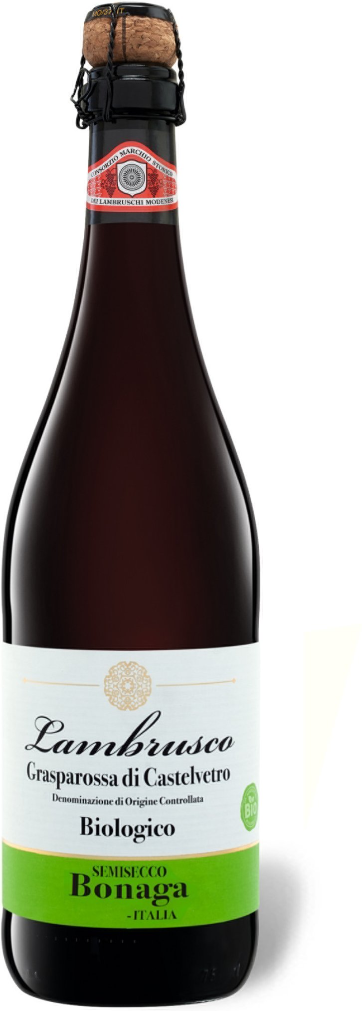 BIO Villa Bonaga Lambrusco Grasparossa di Castelvetro DOC halbtrocken, Perlwein 2023