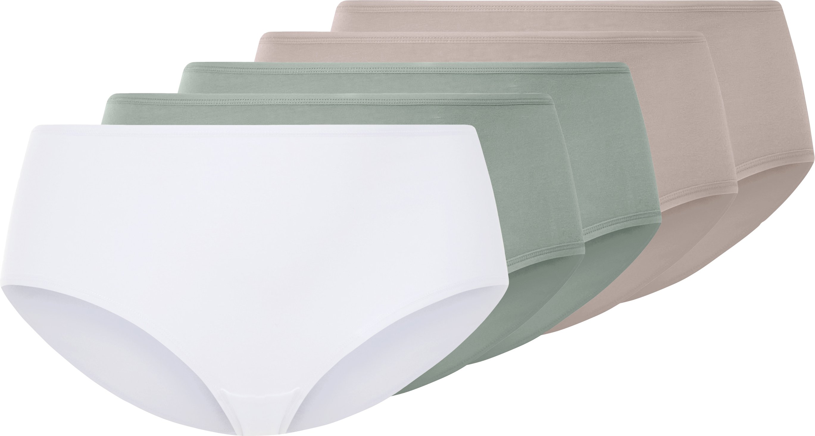 Thumbnail - esmara® Damem Slip, 5 Stück (grau/mint/weiß, S(36/38))