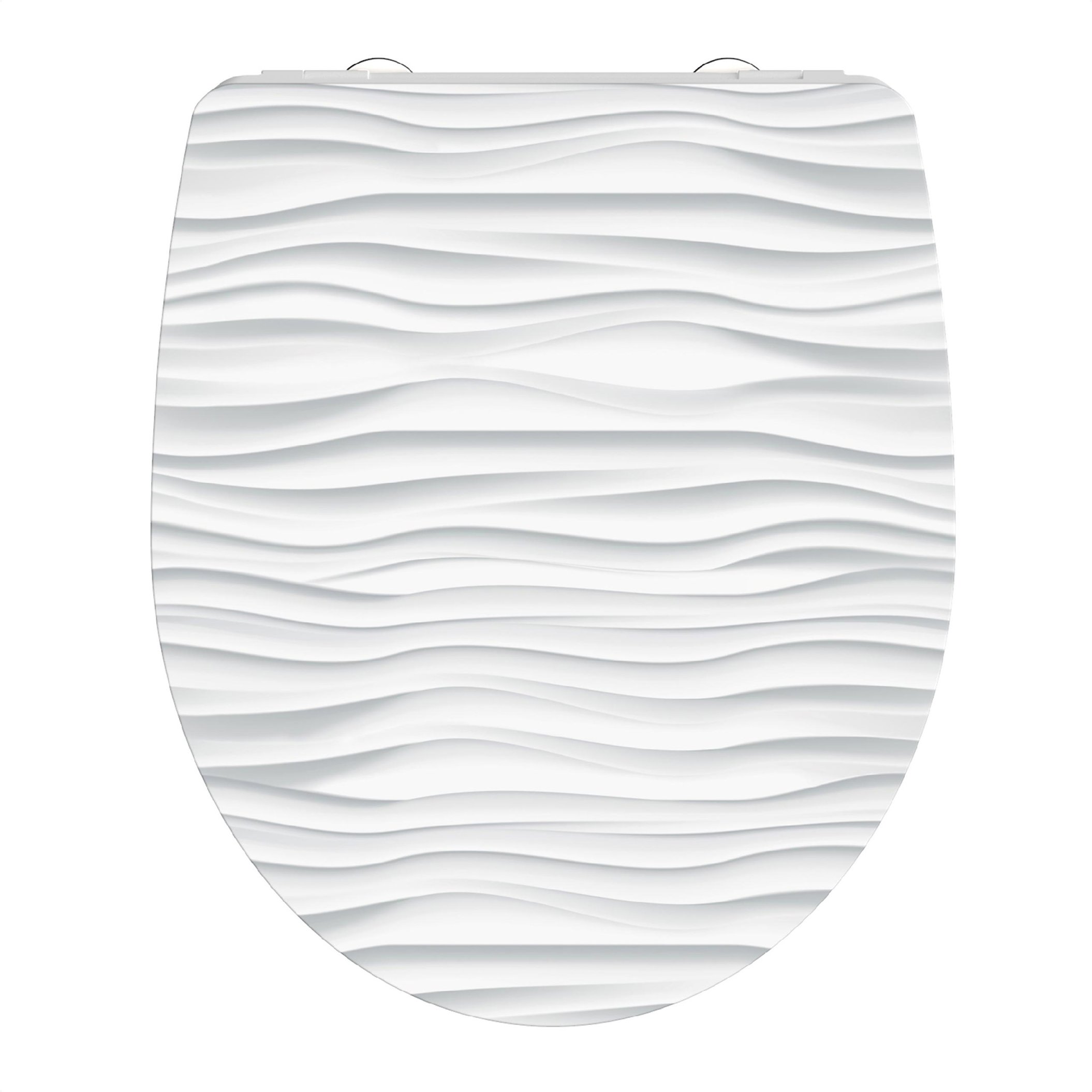 Schütte WC-Sitz High Gloss mit Absenkautomatik und Schnellverschluss (White Wave)