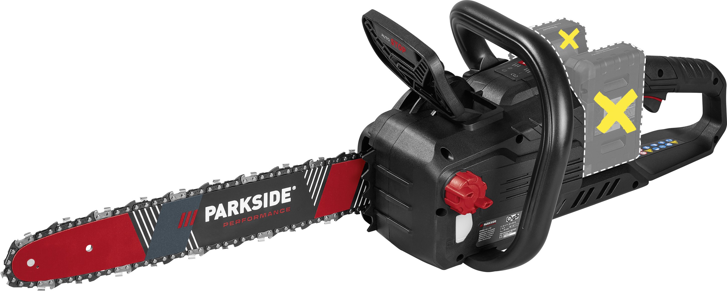 PARKSIDE PERFORMANCE® 40 V Akku-Kettensäge »PPKSA 40-Li B2«, ohne Akku und Ladegerät