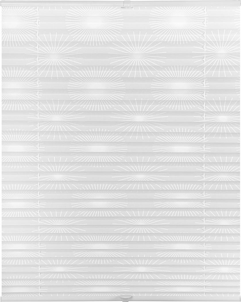 Lichtblick Plissee Klemmfix, ohne Bohren, verspannt, blickdicht (Effekt: Sonne, 120 x 130 cm)