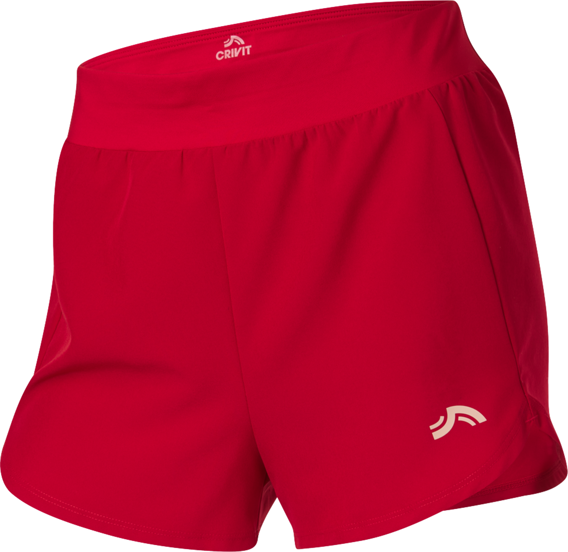 Thumbnail - CRIVIT Damen Funktionsshorts, mit dynamischer Kühltechnologie (Rot, XS(32/34))