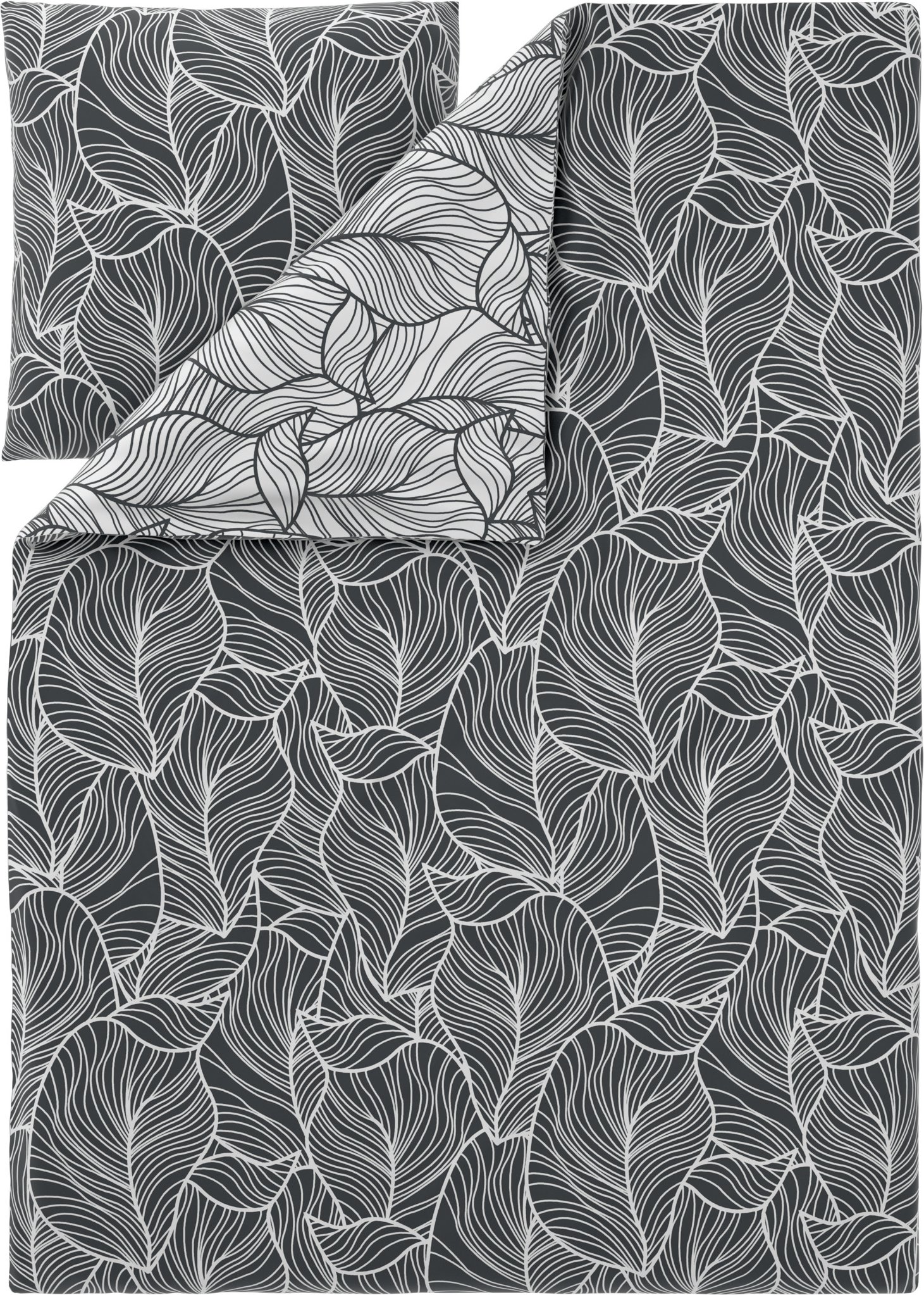 LIVARNO® Bettwäsche Edel-Renforcé 155 x 220 (Achtung LV: OSDE) (Blätter)