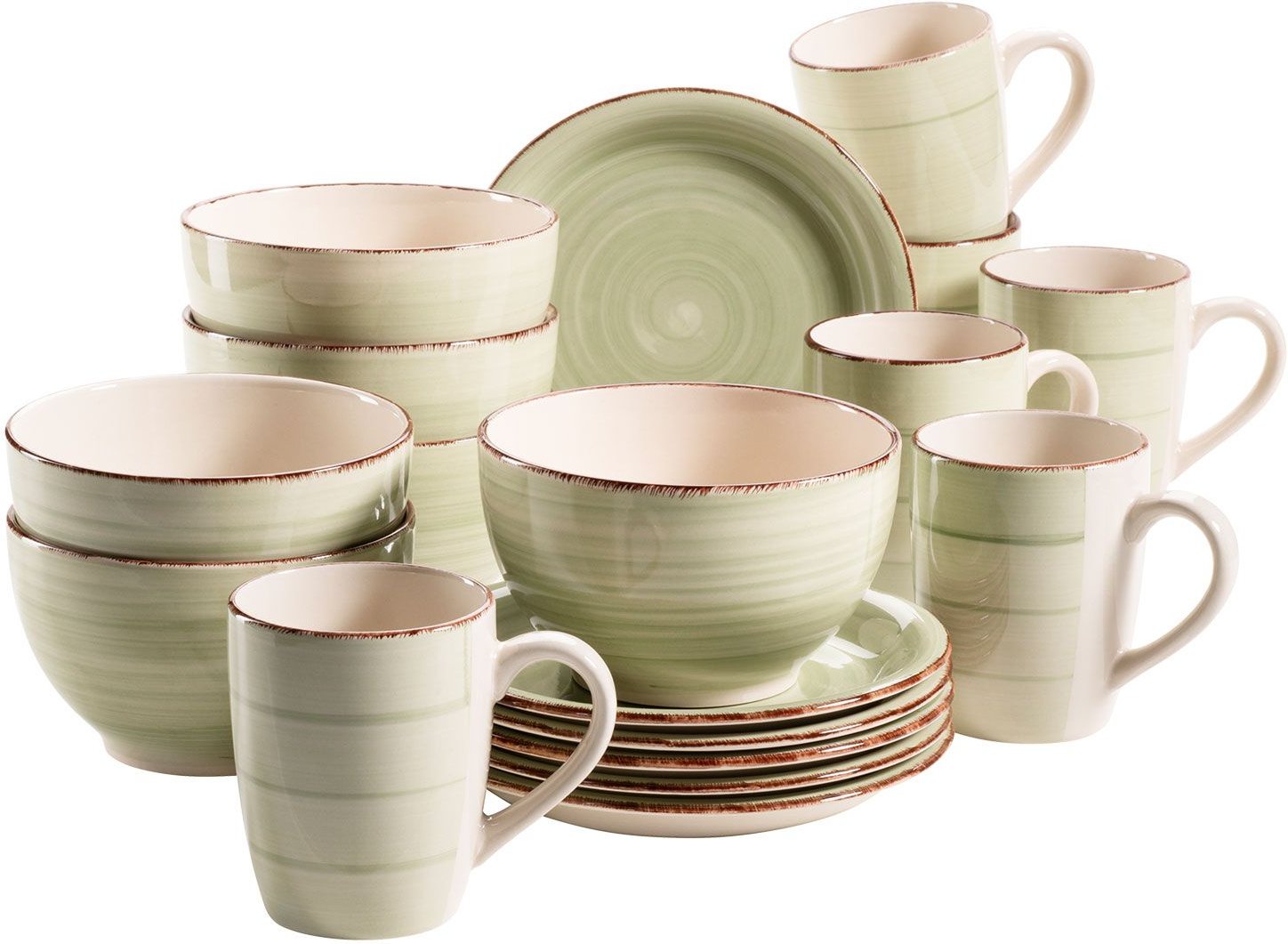 MÄSER Frühstück-Service Lumaca, 18-teilig (olivgrün)