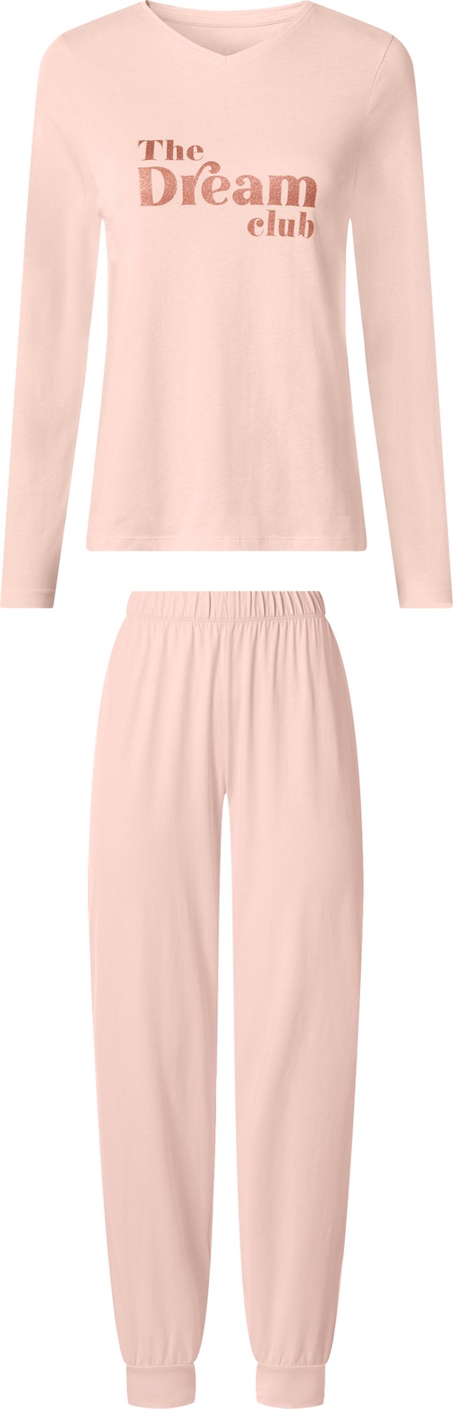 esmara® Damen Pyjama lang (Pink, M (40/42))