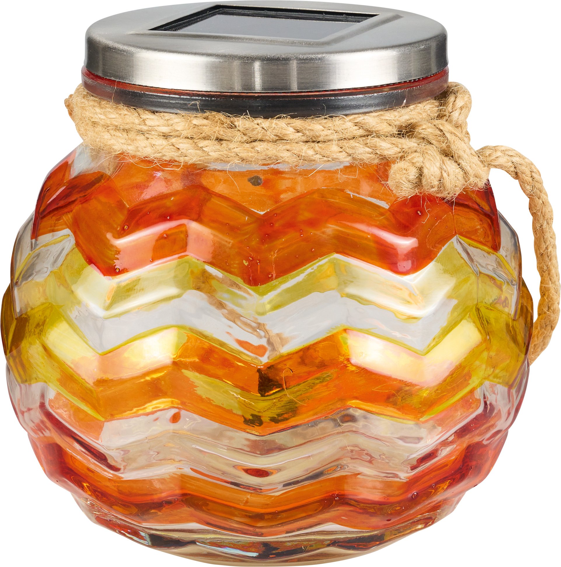 LIVARNO home Glas Solar bemalt oder Mosaik LED (Orange)