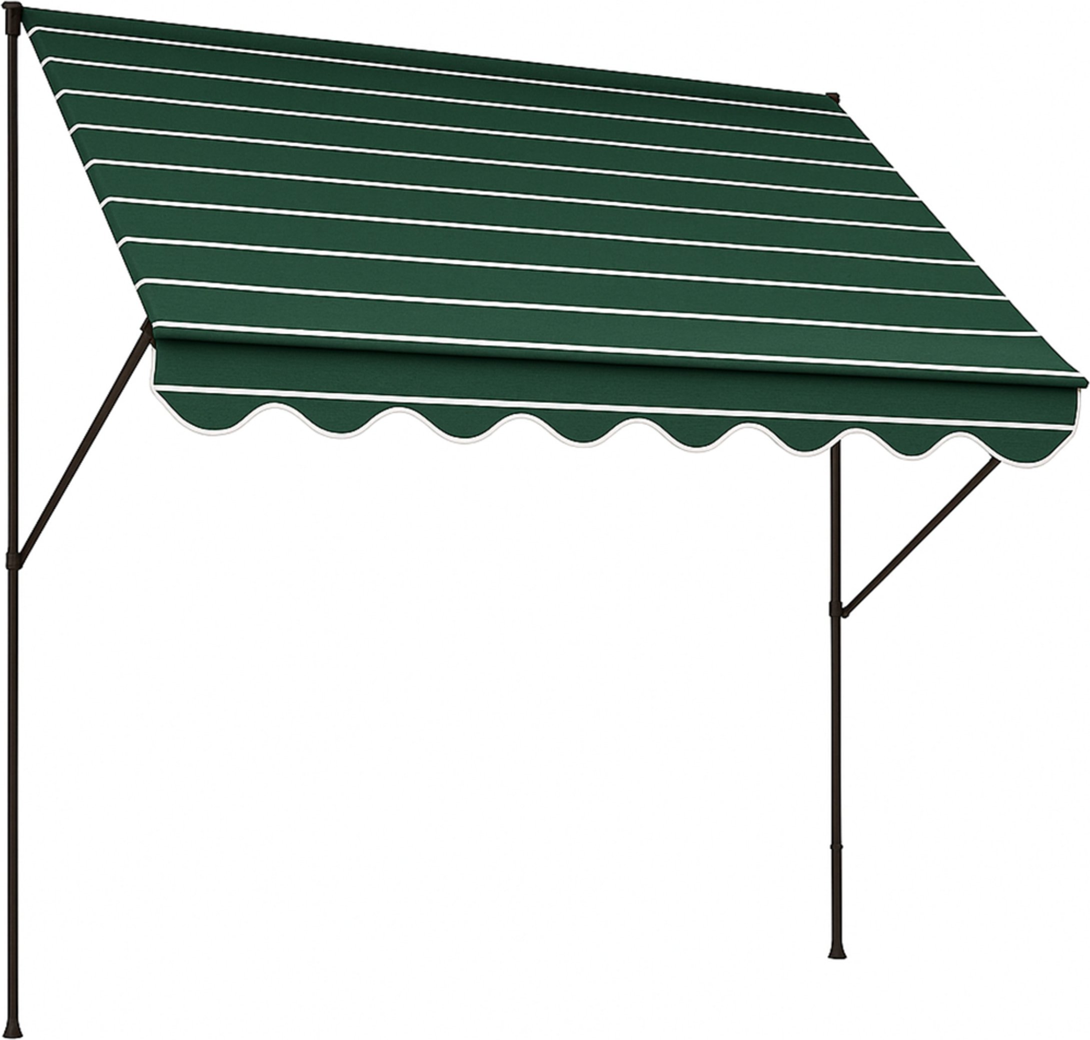 Angerer Klemmmarkise (grün mit Nadelstreifen beige, 350 cm breit)