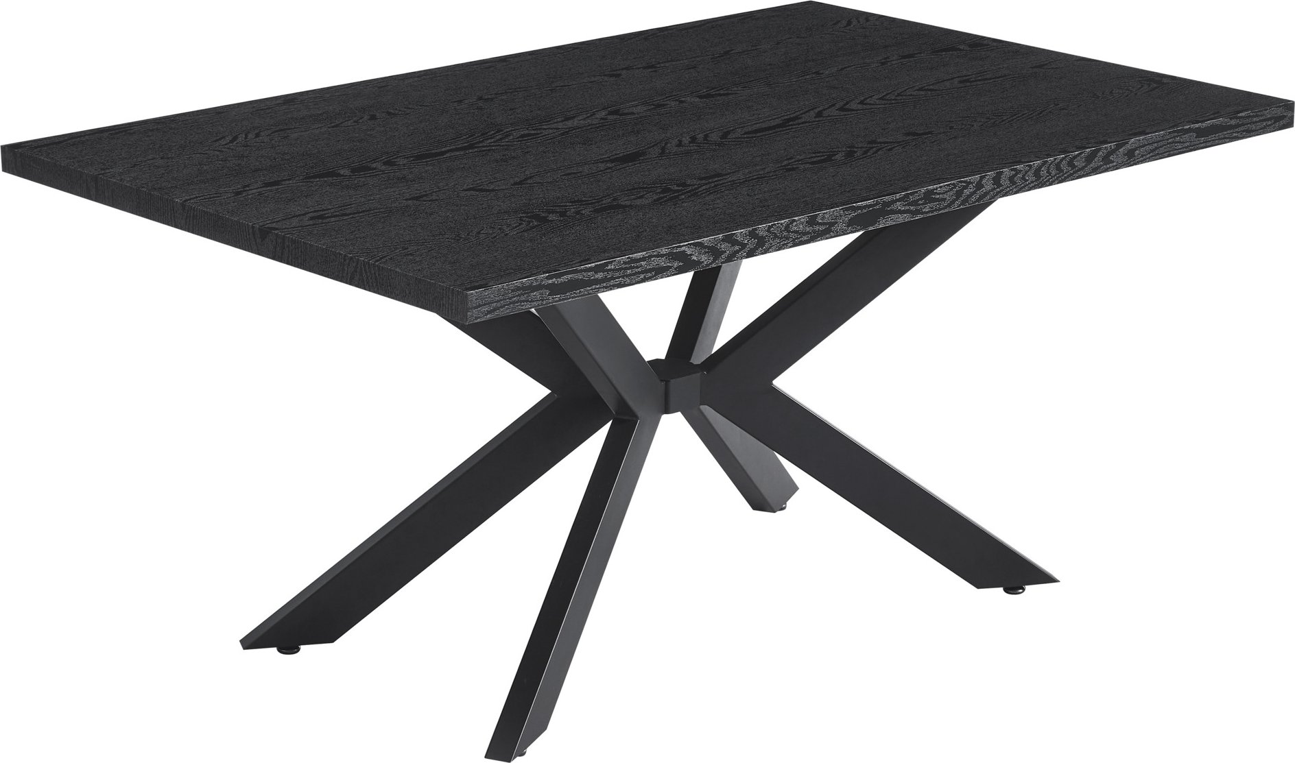 HOME DELUXE Esstisch Eckig AVENCIA 160 x 100 cm inkl. Sternfuß (dark oak)