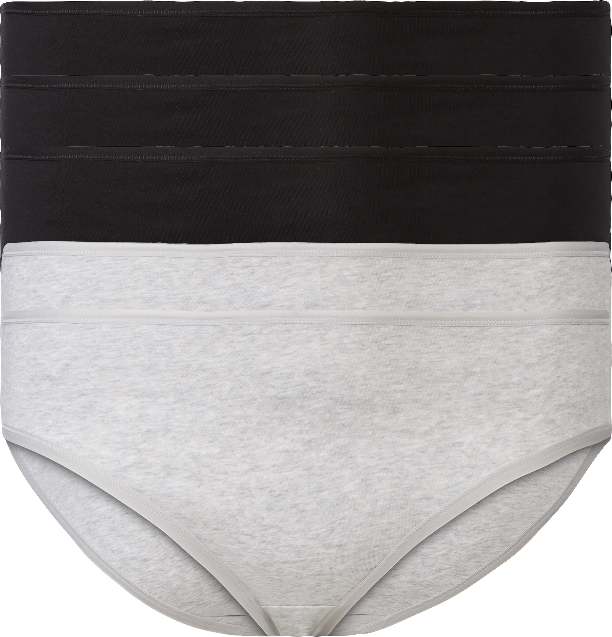 Thumbnail - esmara® Damen Slips, 5 Stück (XL(48/50), schwarz/grau)