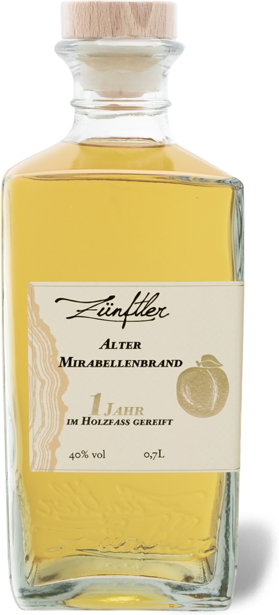 Zünftler Alter Mirabellenbrand 1 Jahr 40% Vol