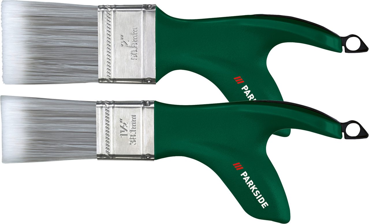 PARKSIDE® Pinselset mit ergonomischem Griff (Pinsel mit festem Kopf, 2 tlg.)
