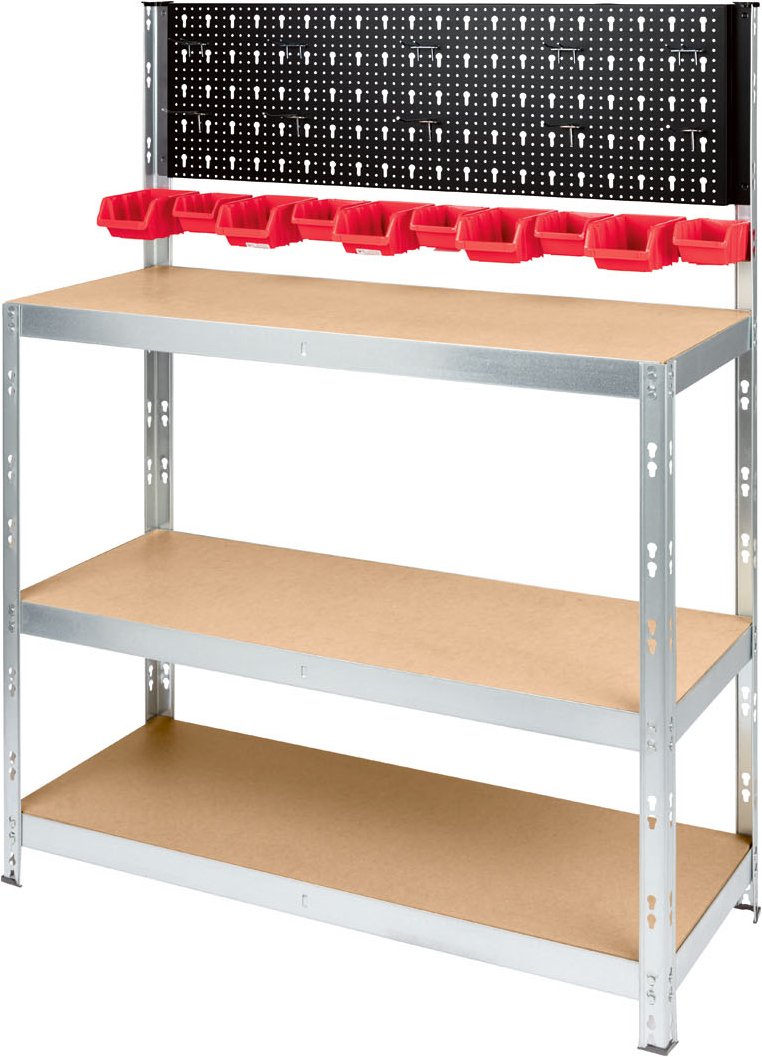 PARKSIDE® Schwerlastregal mit Werkzeugwand, 136 x 100 x 40 cm