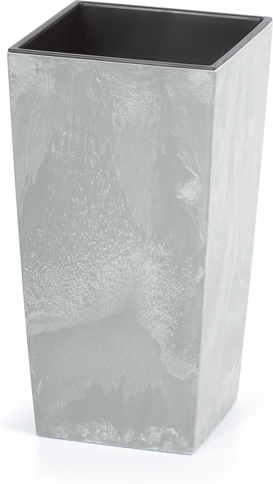 Prosperplast Blumentopf mit Einsa, beton, 295x295x550 (grau in Betonoptik, B 30 x H 55 x T 30 cm)