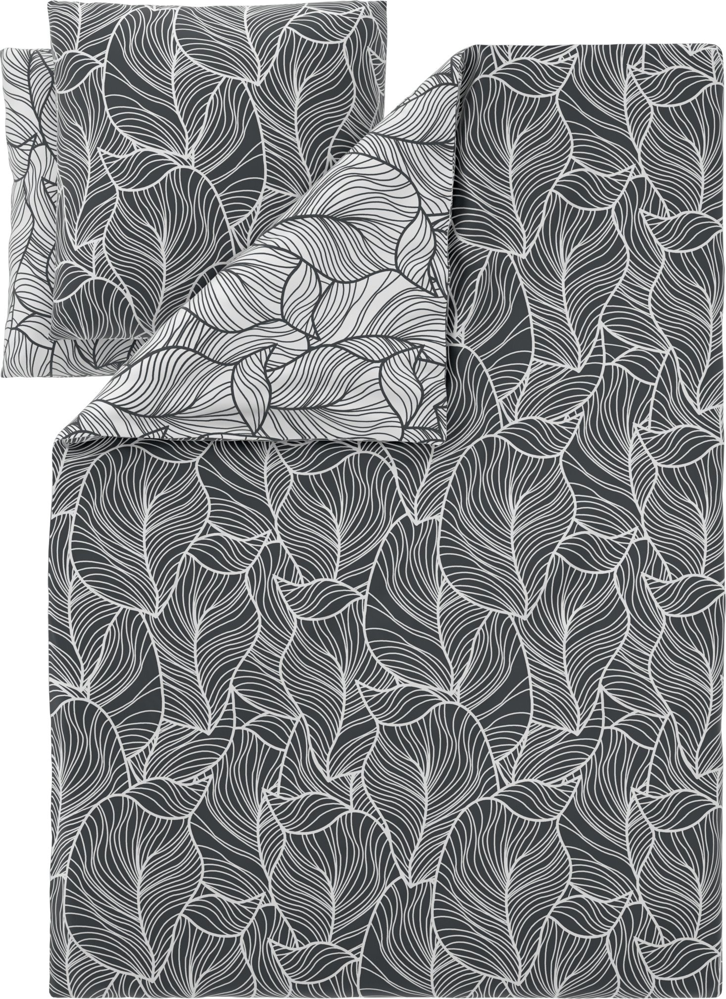 LIVARNO® Bettwäsche Edel-Renforcé 200 x 220 cm (Achtung: LV OSDE) (Blätter)