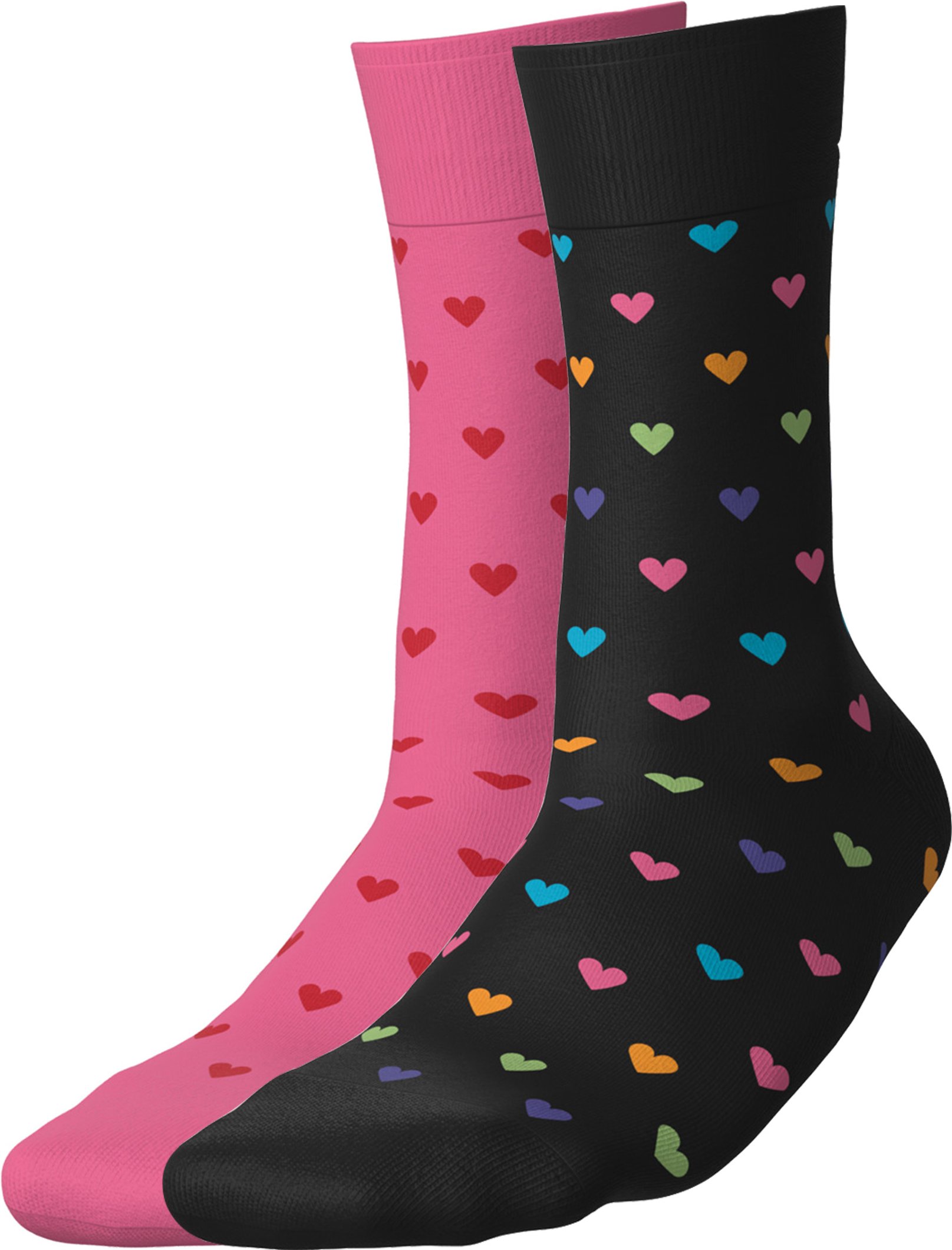 esmara® Damen Herren Socken bunt 2er (Herzen, 35-38)