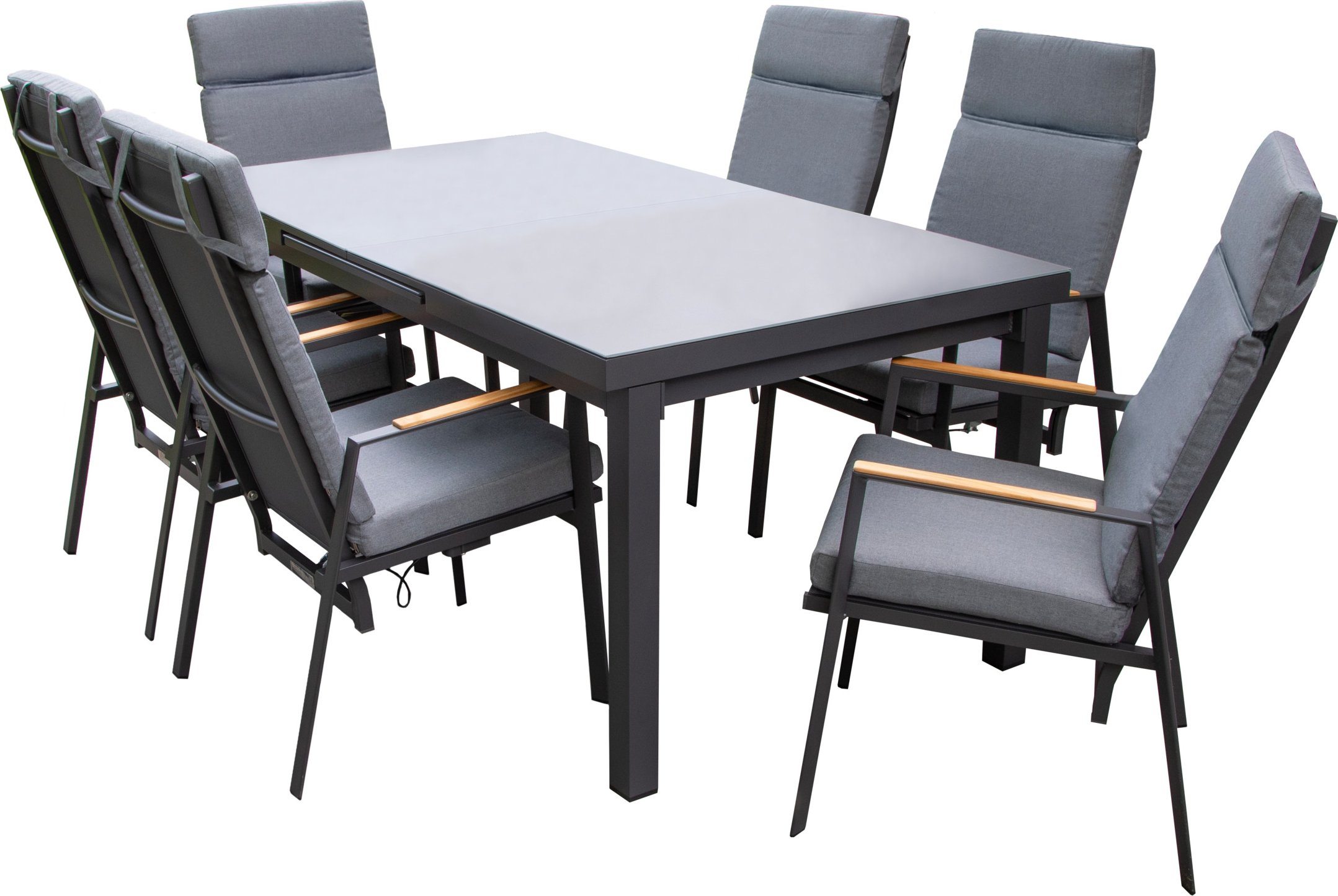 bellavista - Home & Garden® Dining-Set Boston M / Newport (6 Hochlehner-Stapelsesseln)""