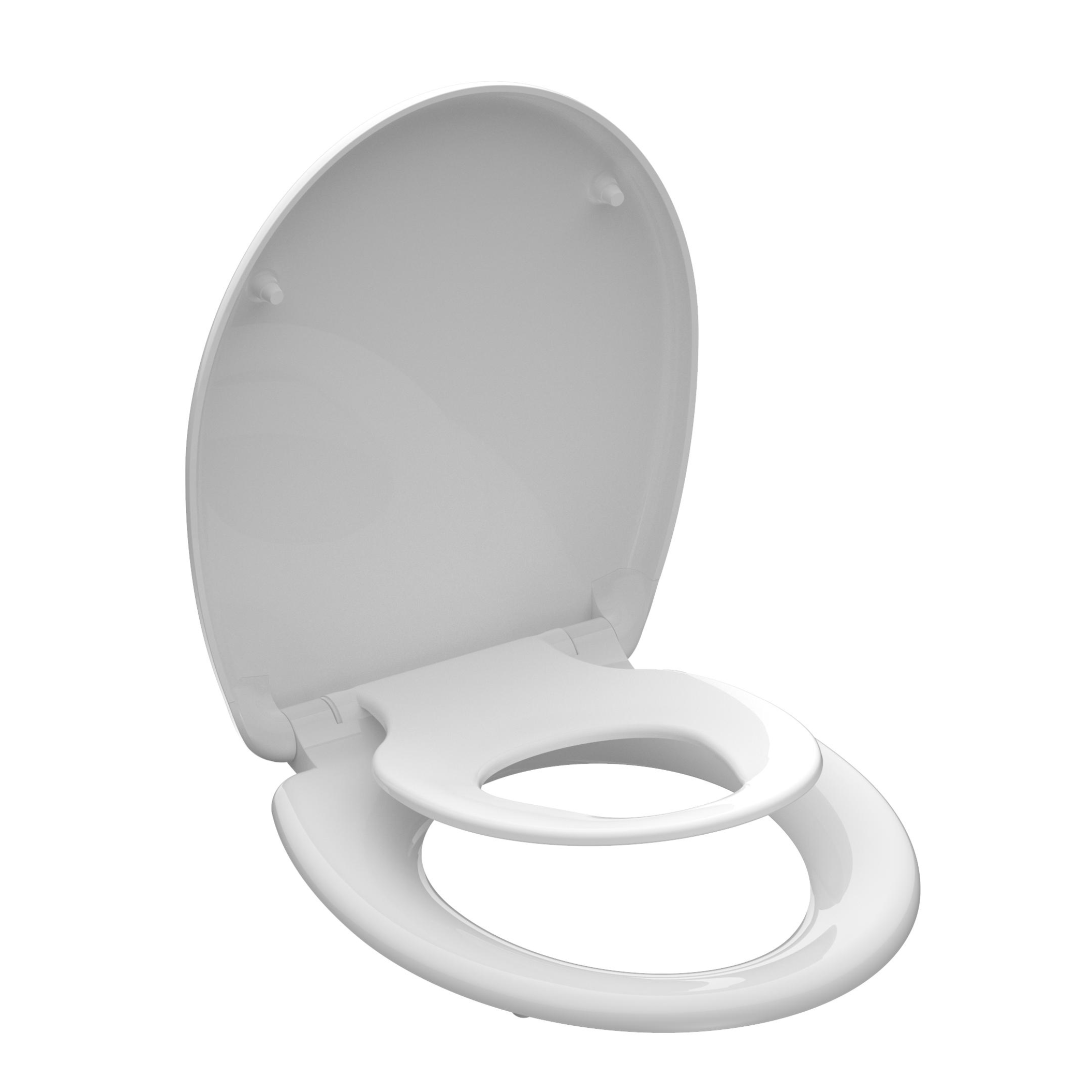 Schütte WC Sitz Duroplast FAMILY WHITE mit Absenkautomatik und Schnellverschluss